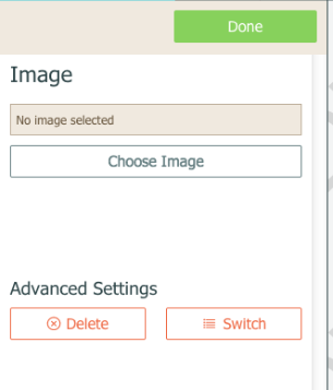 Screenshot of buttons after